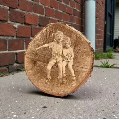 Baumscheibe mit Kindern